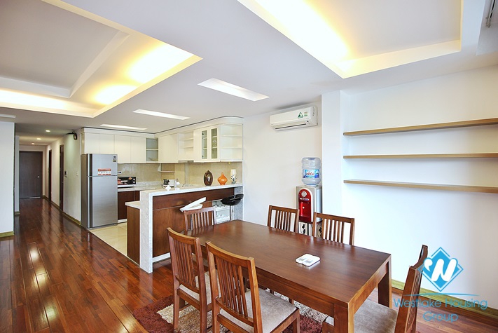 Lake view three bedrooms apartment for rent in Quang Khanh st, Tay Ho